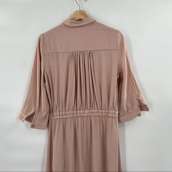 Sessun Jeanette light pink shirt dress button down size L - Picture 7 of 11